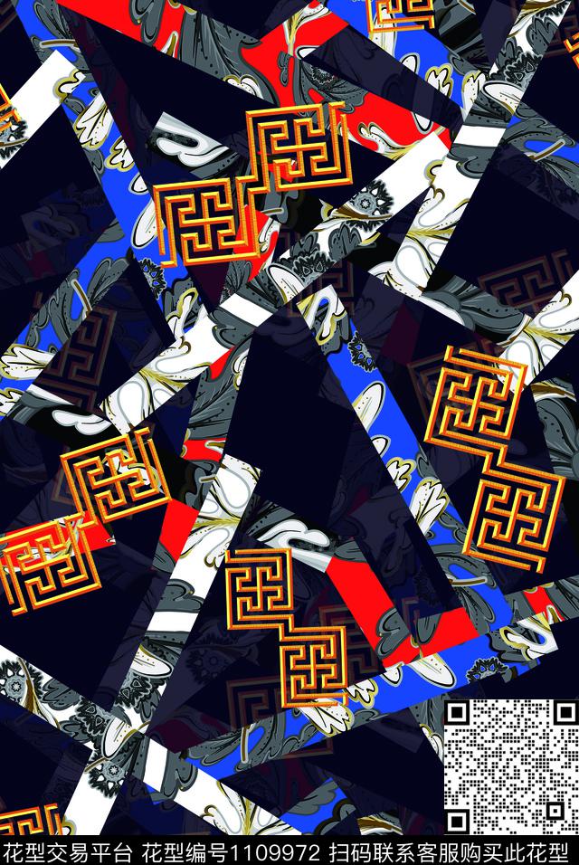 大牌风大牌男装宫廷风数码印花华亿平台下载（图片编号: 1109972） - 瓦栏（Walan）