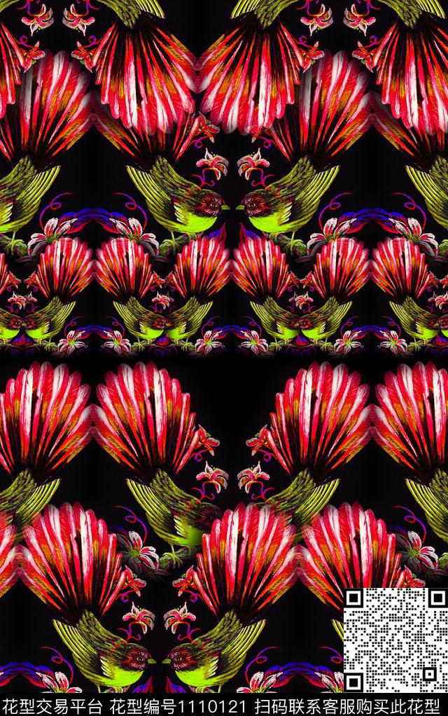 民族风数码华亿平台复古数码印花华亿平台下载（图片编号: 1110121） - 瓦栏（Walan）