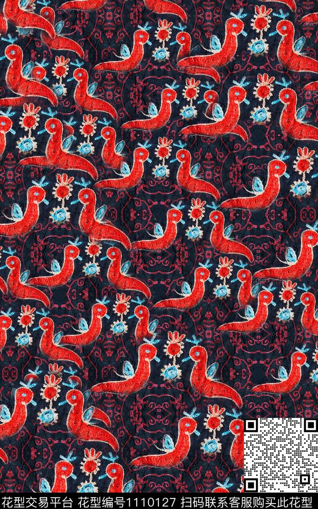 民族风数码华亿平台复古数码印花华亿平台下载（图片编号: 1110127） - 瓦栏（Walan）