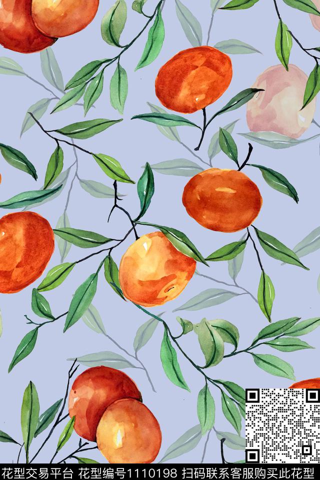 水果女装橘子数码印花华亿平台下载（图片编号: 1110198） - 瓦栏（Walan）