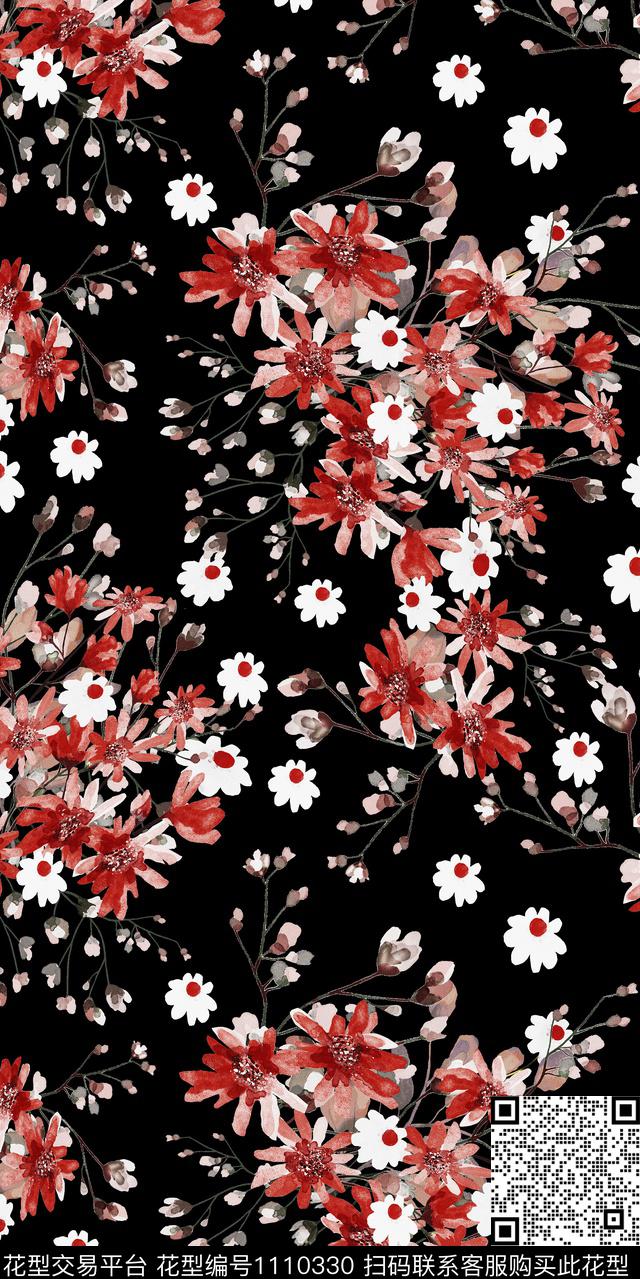 大牌风数码华亿平台花卉数码印花华亿平台下载（图片编号: 1110330） - 瓦栏（Walan）