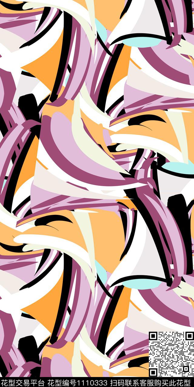 大牌风几何数码华亿平台数码印花华亿平台下载（图片编号: 1110333） - 瓦栏（Walan）