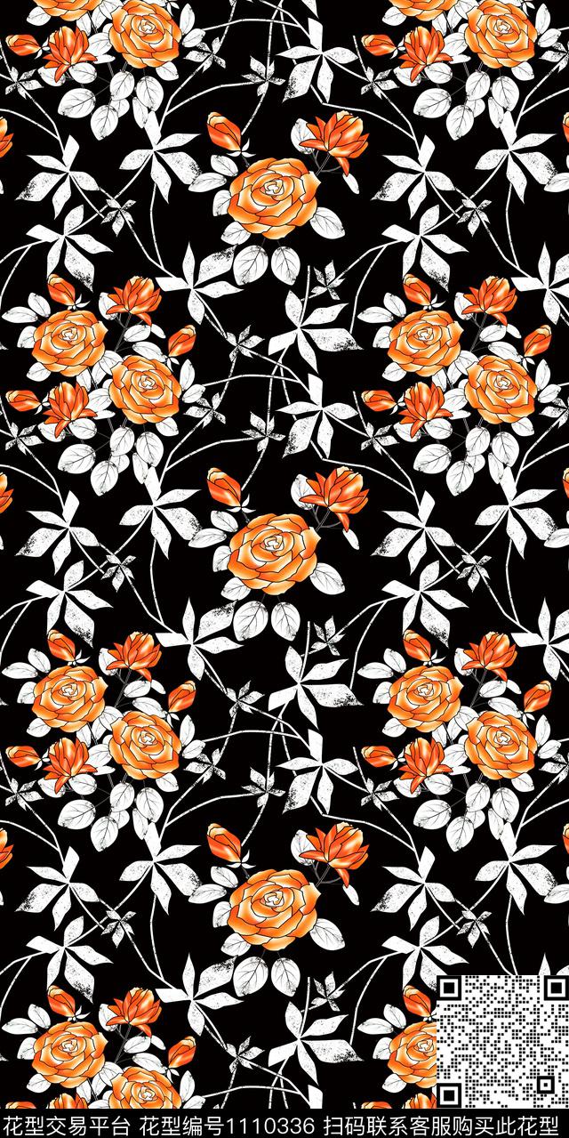 大牌风数码华亿平台花卉数码印花华亿平台下载（图片编号: 1110336） - 瓦栏（Walan）