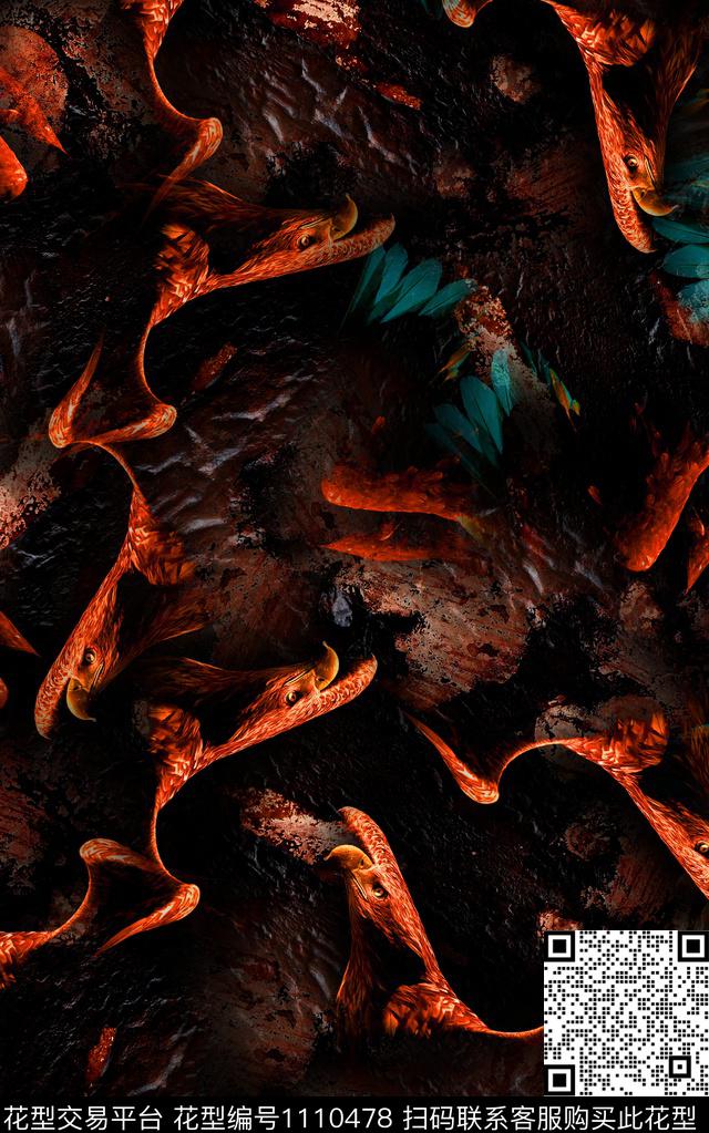 男装数码华亿平台抽象数码印花华亿平台下载（图片编号: 1110478） - 瓦栏（Walan）