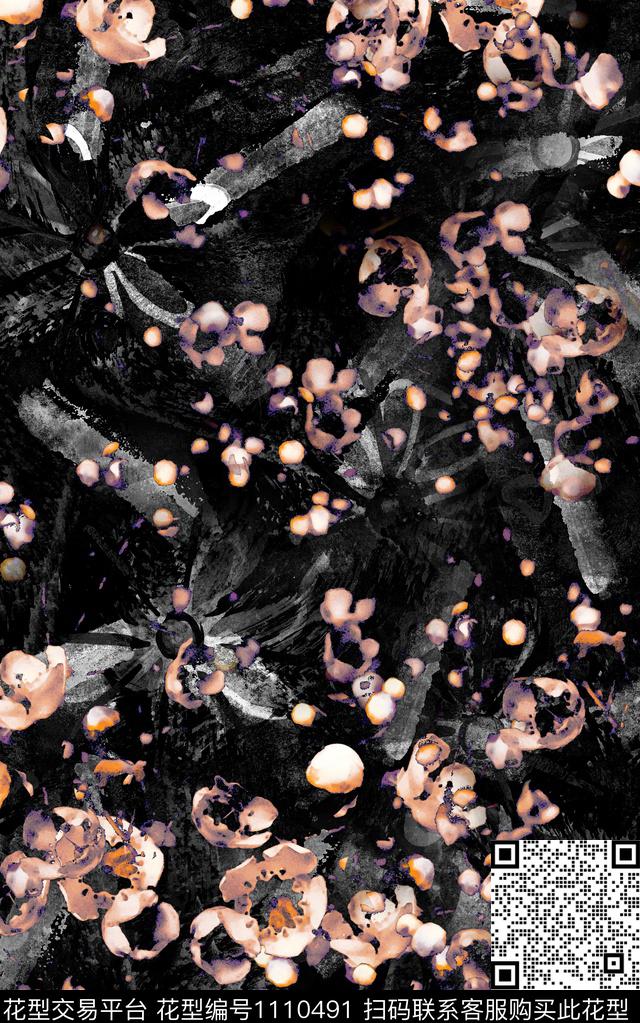 男装数码华亿平台抽象数码印花华亿平台下载（图片编号: 1110491） - 瓦栏（Walan）