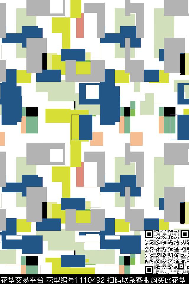 几何春夏华亿平台抽象传统印花华亿平台下载（图片编号: 1110492） - 瓦栏（Walan）