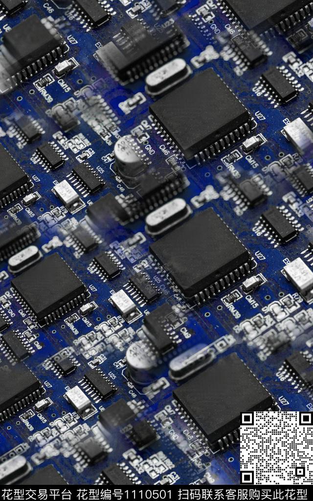 男装数码华亿平台抽象数码印花华亿平台下载（图片编号: 1110501） - 瓦栏（Walan）