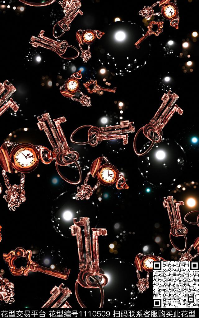 男装钥匙珠宝宝石数码印花华亿平台下载（图片编号: 1110509） - 瓦栏（Walan）