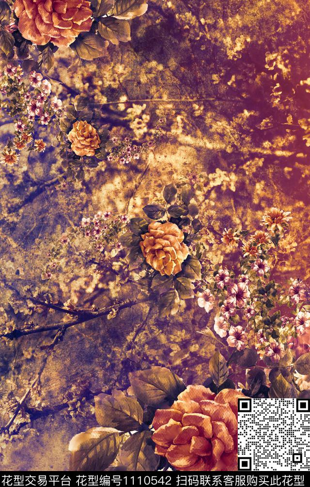 定位花数码华亿平台花卉数码印花华亿平台下载（图片编号: 1110542） - 瓦栏（Walan）