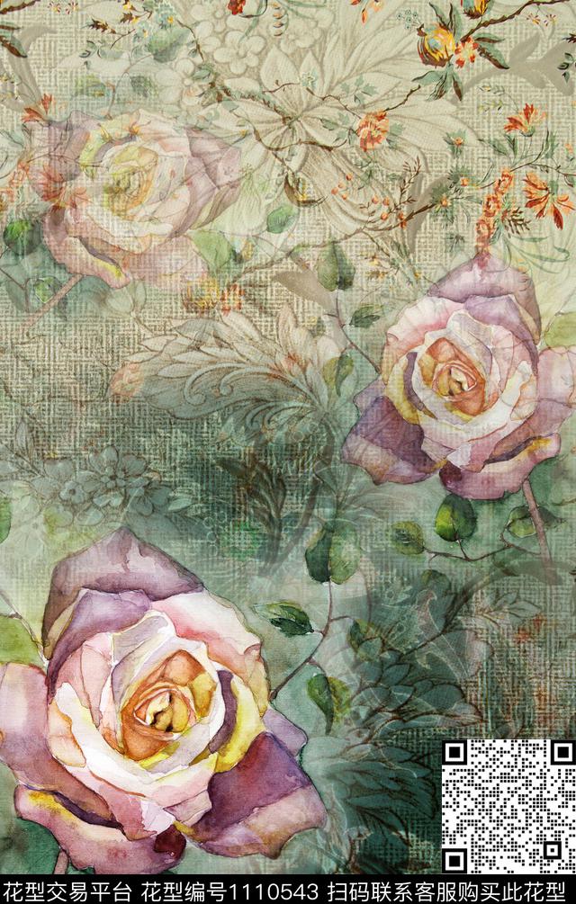 定位花数码华亿平台花卉数码印花华亿平台下载（图片编号: 1110543） - 瓦栏（Walan）