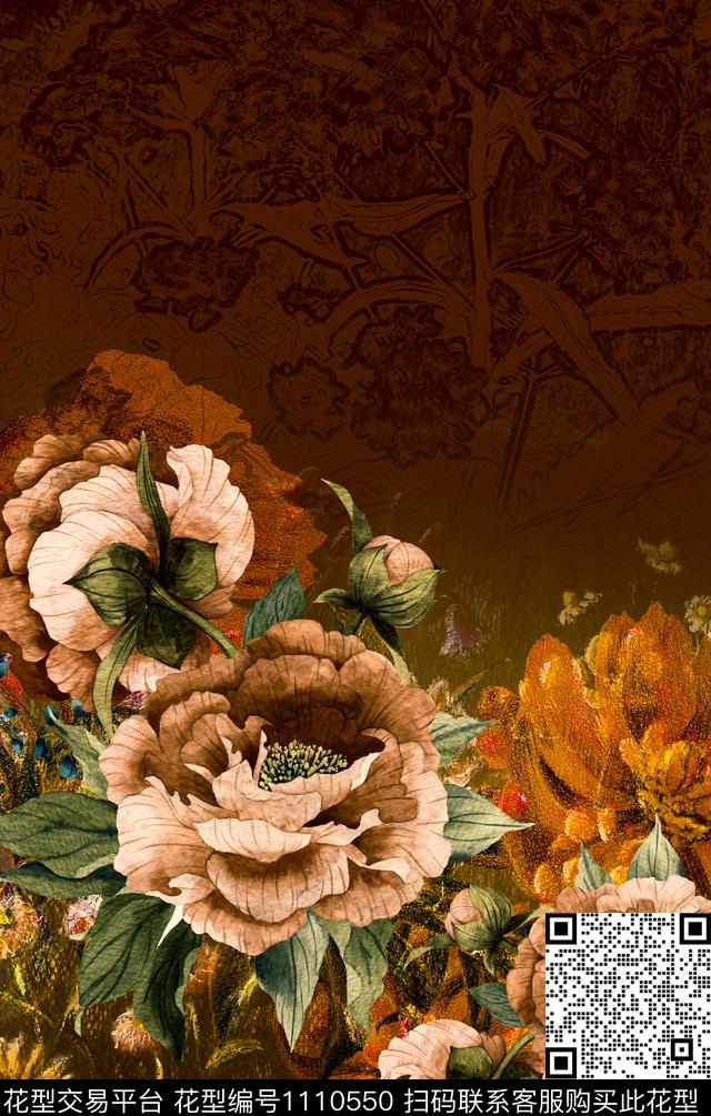 定位花数码华亿平台花卉数码印花华亿平台下载（图片编号: 1110550） - 瓦栏（Walan）