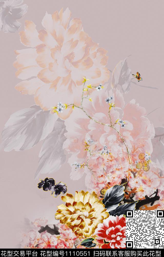 定位花民族风数码华亿平台数码印花华亿平台下载（图片编号: 1110551） - 瓦栏（Walan）