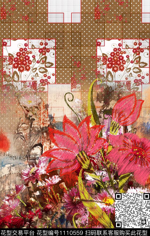定位花数码华亿平台花卉数码印花华亿平台下载（图片编号: 1110559） - 瓦栏（Walan）