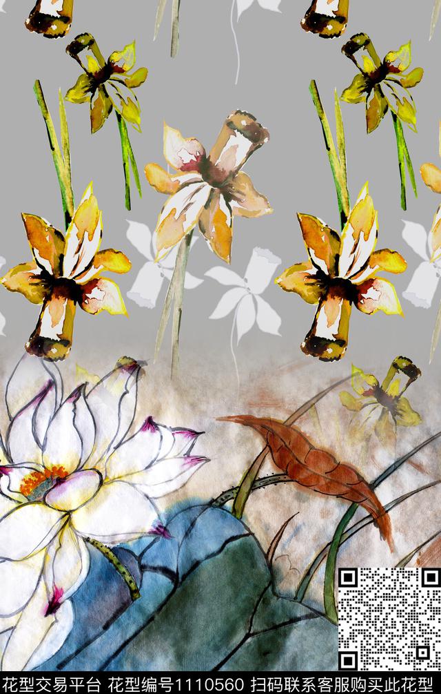 定位花数码华亿平台花卉数码印花华亿平台下载（图片编号: 1110560） - 瓦栏（Walan）