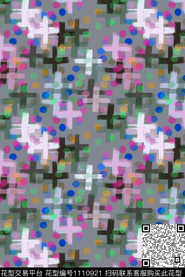 几何精致几何手绘线条笔触数码印花华亿平台下载（图片编号: 1110921） - 瓦栏（Walan）