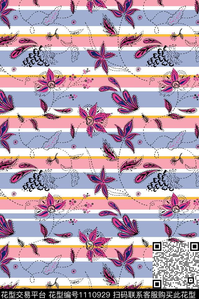 几何条纹年轻女性传统印花华亿平台下载（图片编号: 1110929） - 瓦栏（Walan）