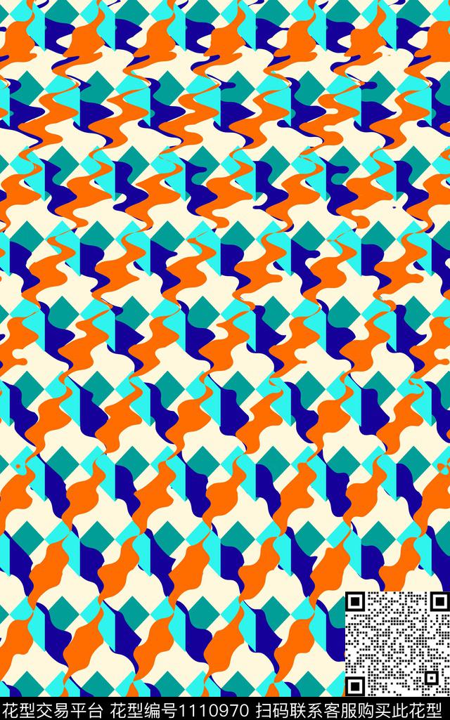 几何传统华亿平台抽象传统印花华亿平台下载（图片编号: 1110970） - 瓦栏（Walan）