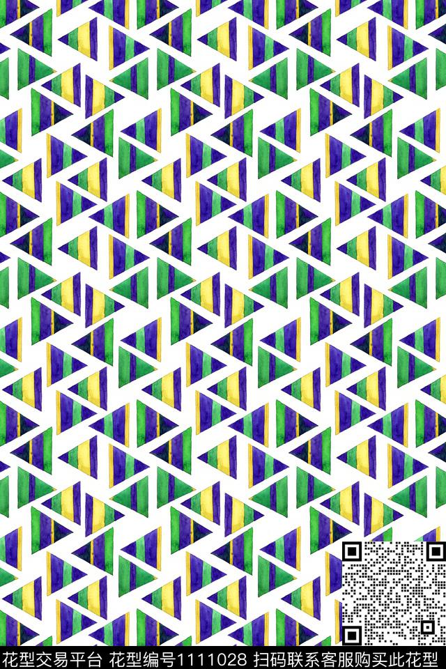 几何女装抽象数码印花华亿平台下载（图片编号: 1111028） - 瓦栏（Walan）