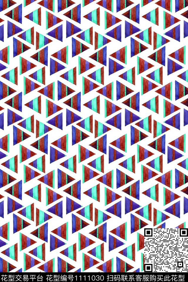 几何女装抽象数码印花华亿平台下载（图片编号: 1111030） - 瓦栏（Walan）