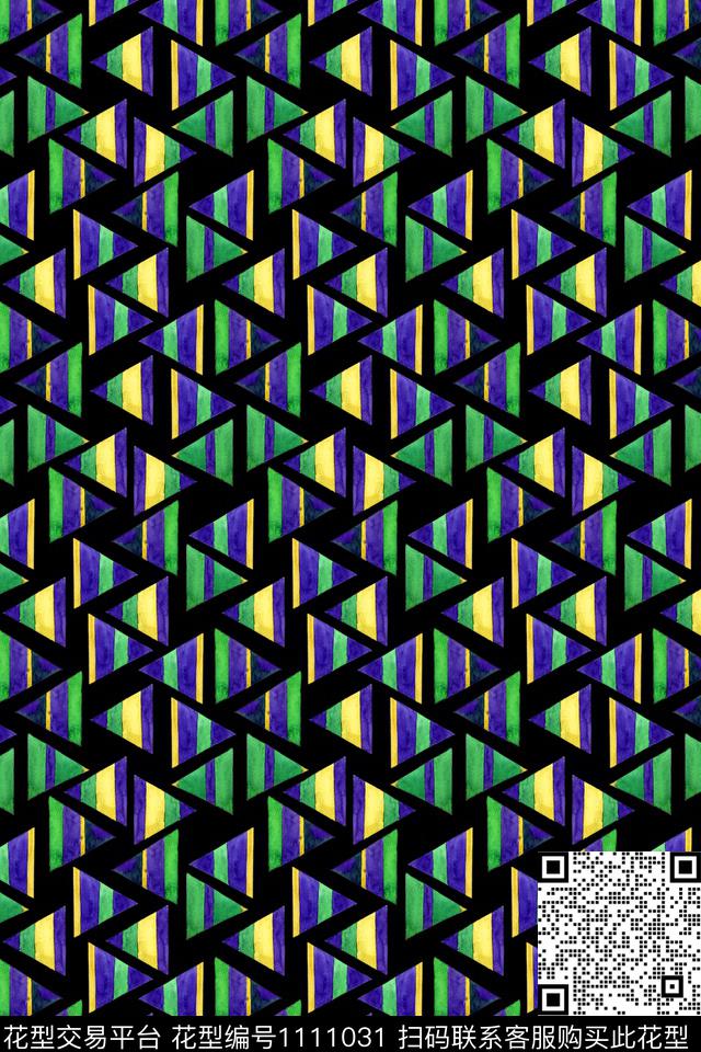 几何女装抽象数码印花华亿平台下载（图片编号: 1111031） - 瓦栏（Walan）