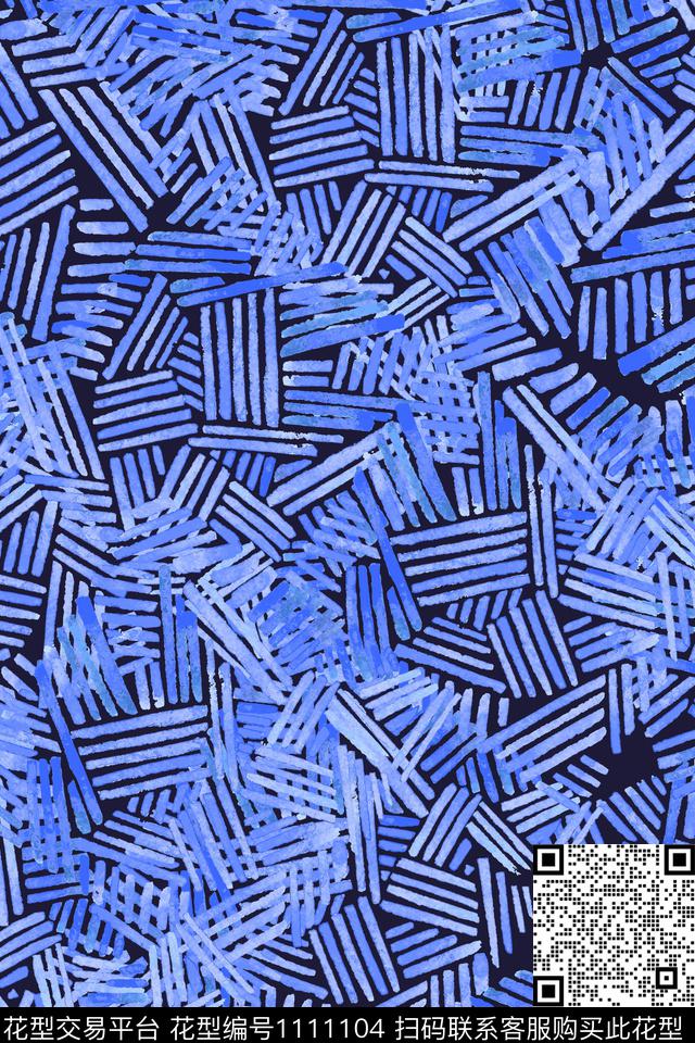 线条艺术纹理数码印花华亿平台下载（图片编号: 1111104） - 瓦栏（Walan）