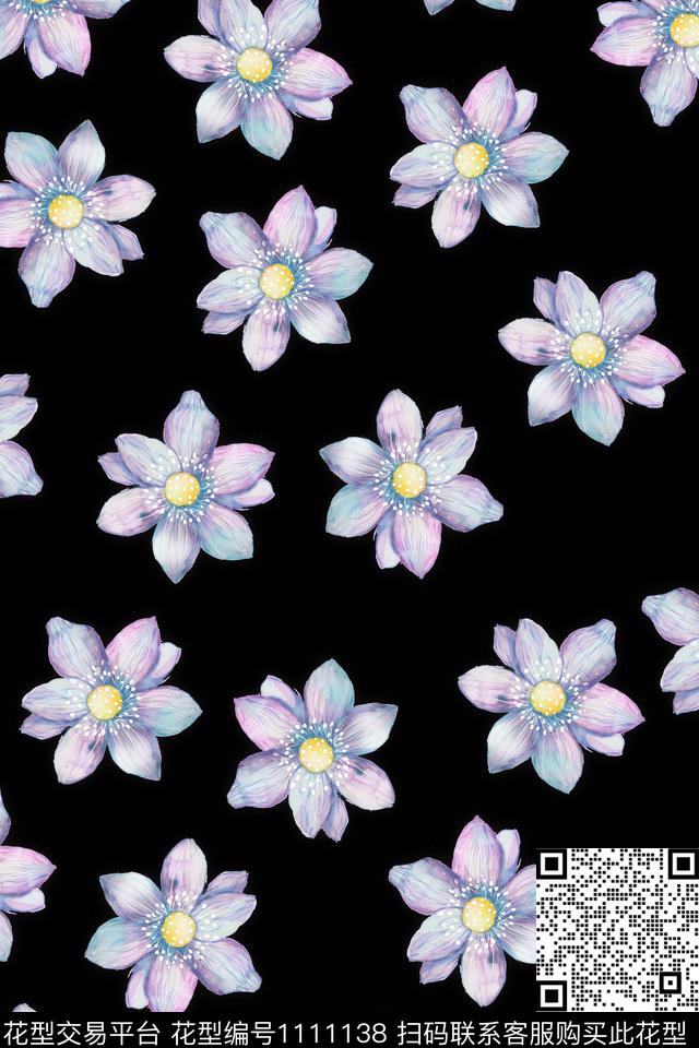 艺术大牌风定位花数码印花华亿平台下载（图片编号: 1111138） - 瓦栏（Walan）