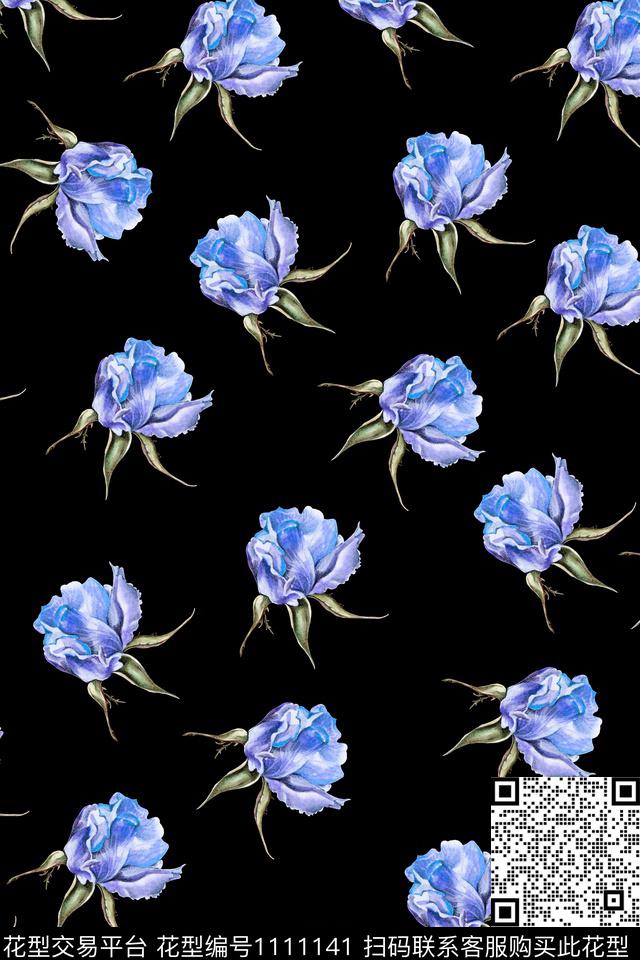 大牌风定位花淑女数码印花华亿平台下载（图片编号: 1111141） - 瓦栏（Walan）