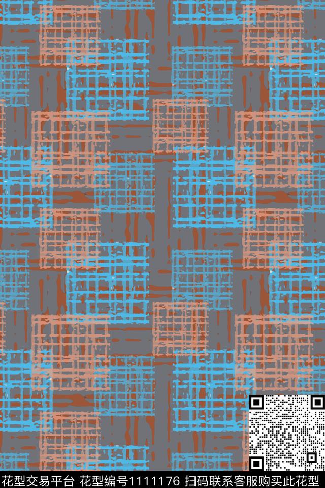 几何精致几何手绘线条笔触传统印花华亿平台下载（图片编号: 1111176） - 瓦栏（Walan）