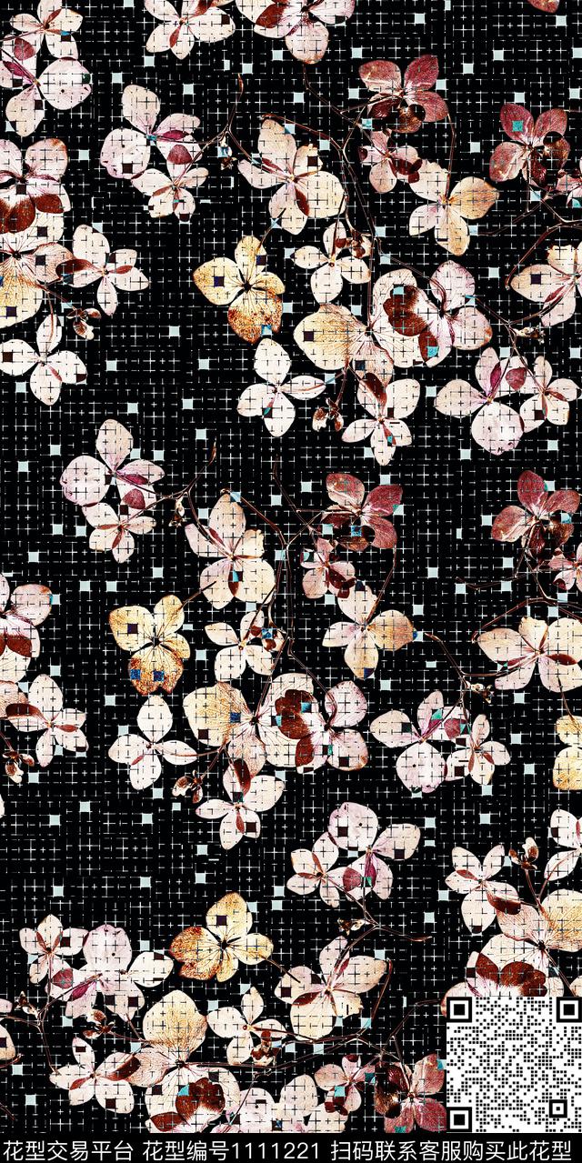数码华亿平台大牌风花卉数码印花华亿平台下载（图片编号: 1111221） - 瓦栏（Walan）