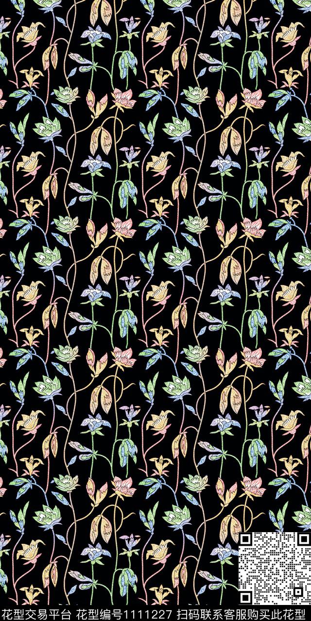 数码华亿平台大牌风花卉数码印花华亿平台下载（图片编号: 1111227） - 瓦栏（Walan）