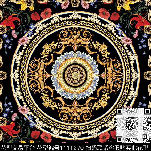 欧洲大牌风数码印花华亿平台下载（图片编号: 1111270） - 瓦栏（Walan）