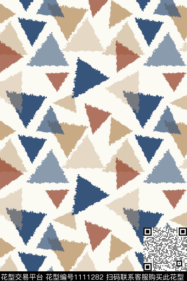 三角形几何精致几何传统印花华亿平台下载（图片编号: 1111282） - 瓦栏（Walan）