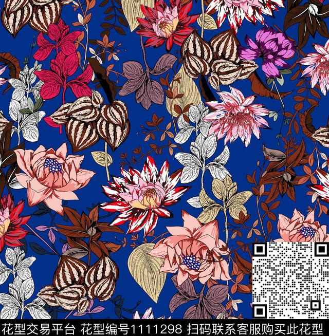 女装数码华亿平台花卉数码印花华亿平台下载（图片编号: 1111298） - 瓦栏（Walan）
