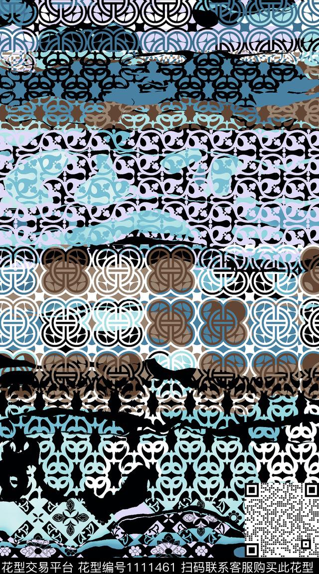 格子数码华亿平台几何数码印花华亿平台下载（图片编号: 1111461） - 瓦栏（Walan）