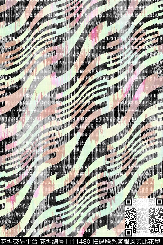 大牌风抽象精致几何数码印花华亿平台下载（图片编号: 1111480） - 瓦栏（Walan）