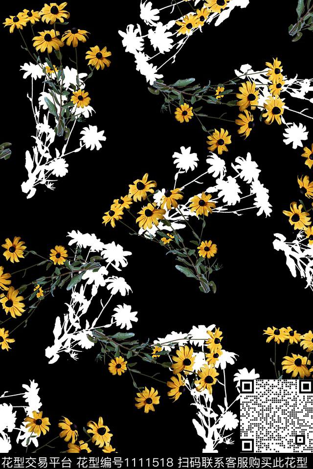 花卉小碎花女装数码印花华亿平台下载（图片编号: 1111518） - 瓦栏（Walan）