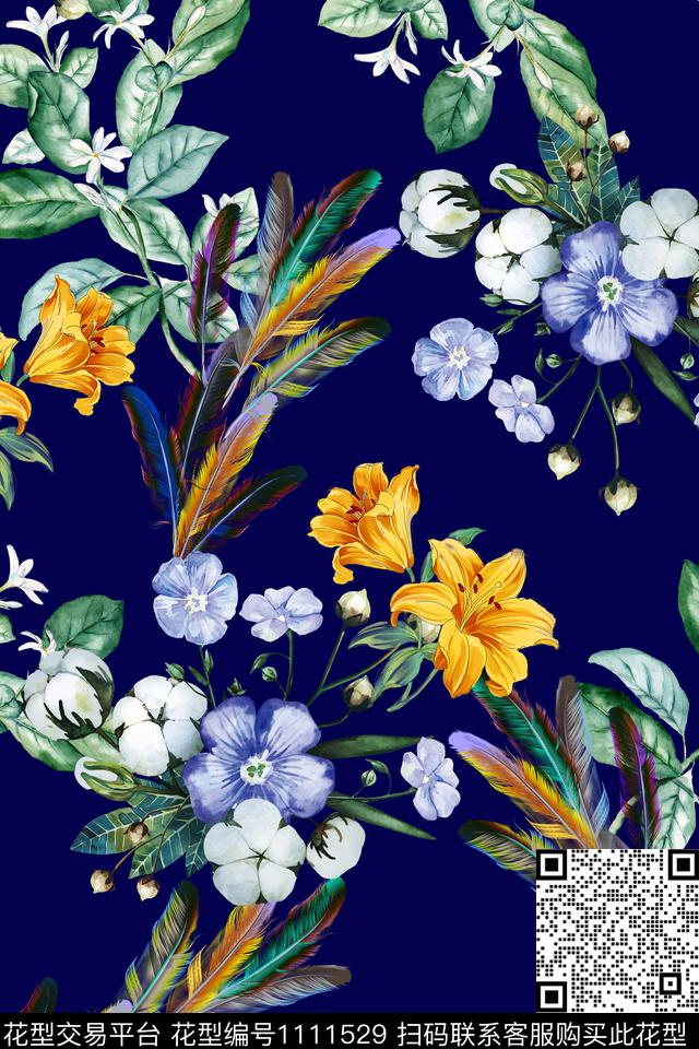 休闲数码华亿平台花卉数码印花华亿平台下载（图片编号: 1111529） - 瓦栏（Walan）