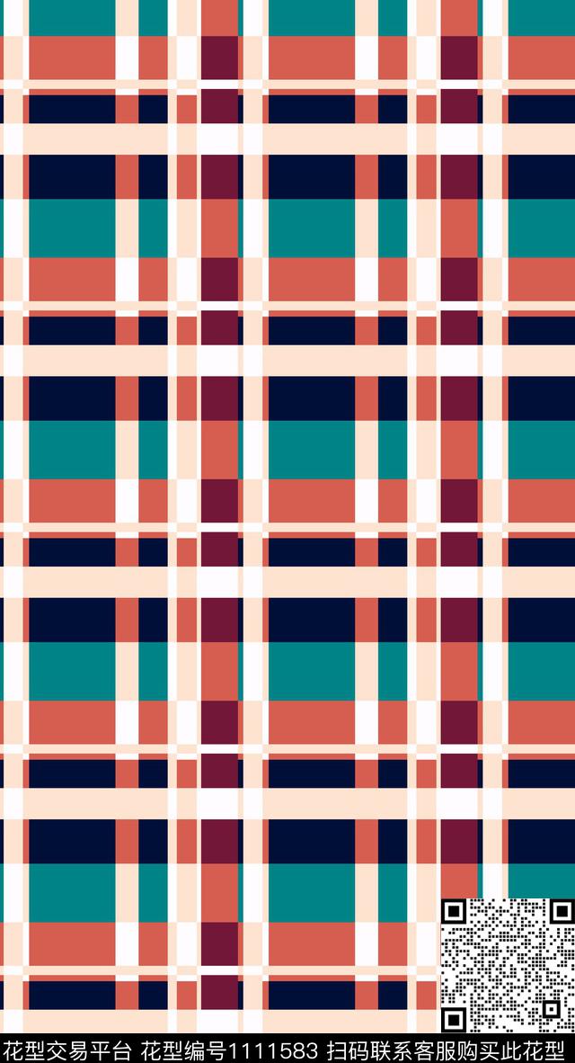 格子几何抽象传统印花华亿平台下载（图片编号: 1111583） - 瓦栏（Walan）