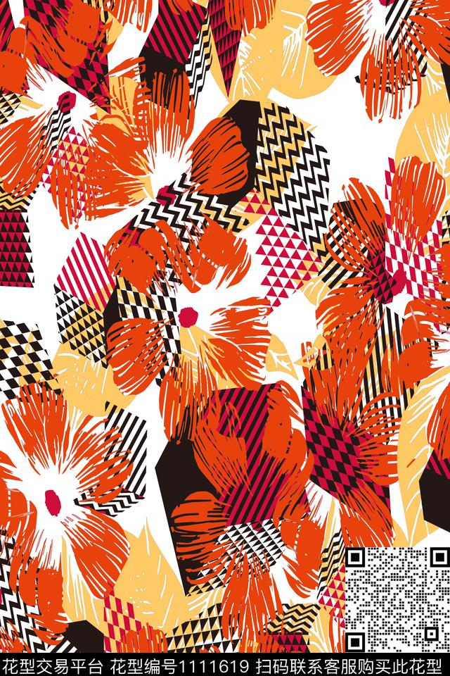 女装花卉卡通数码印花华亿平台下载（图片编号: 1111619） - 瓦栏（Walan）