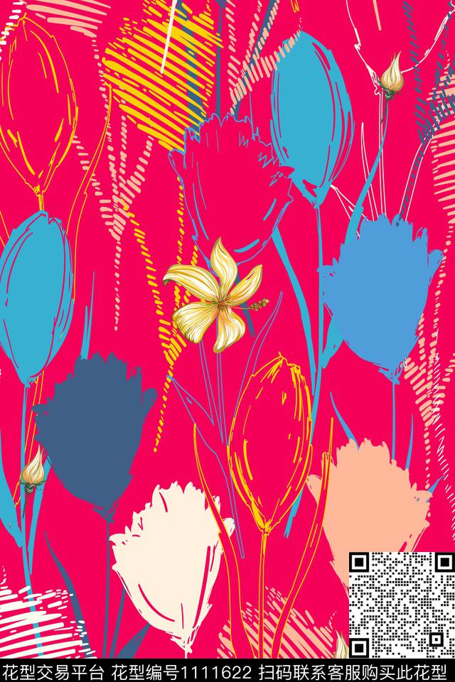 女装花卉卡通数码印花华亿平台下载（图片编号: 1111622） - 瓦栏（Walan）