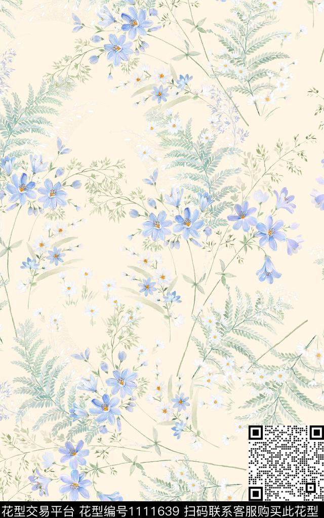 大牌风花卉小碎花数码印花华亿平台下载（图片编号: 1111639） - 瓦栏（Walan）