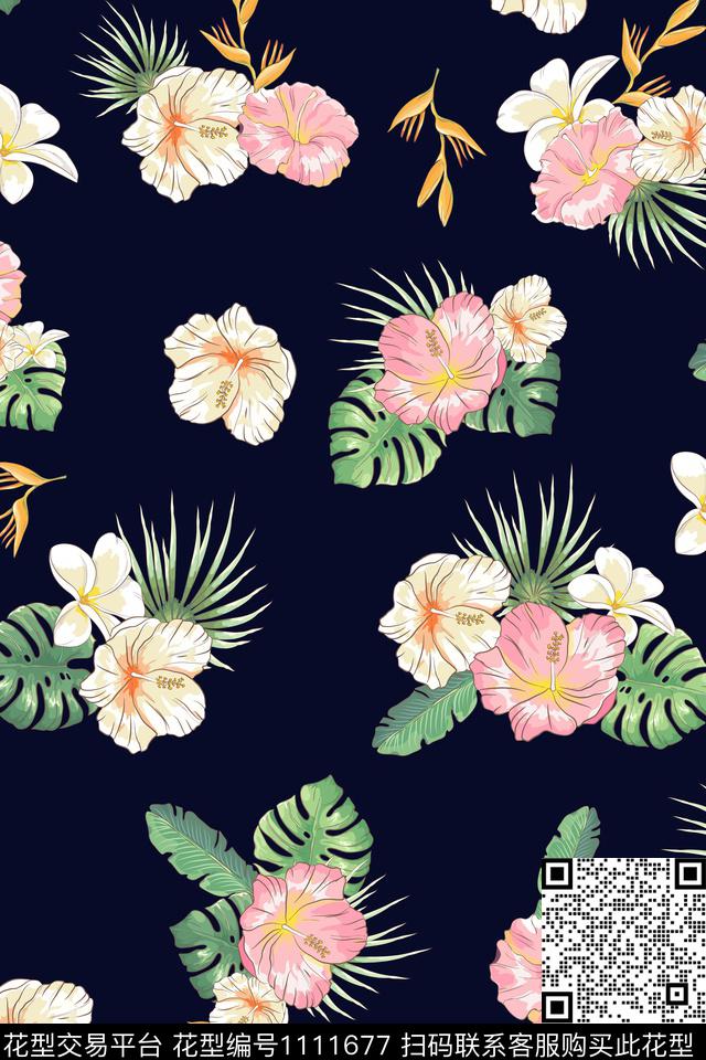 花卉小碎花数码印花华亿平台下载（图片编号: 1111677） - 瓦栏（Walan）