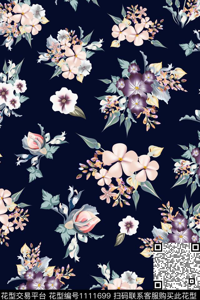 花卉小碎花数码印花华亿平台下载（图片编号: 1111699） - 瓦栏（Walan）