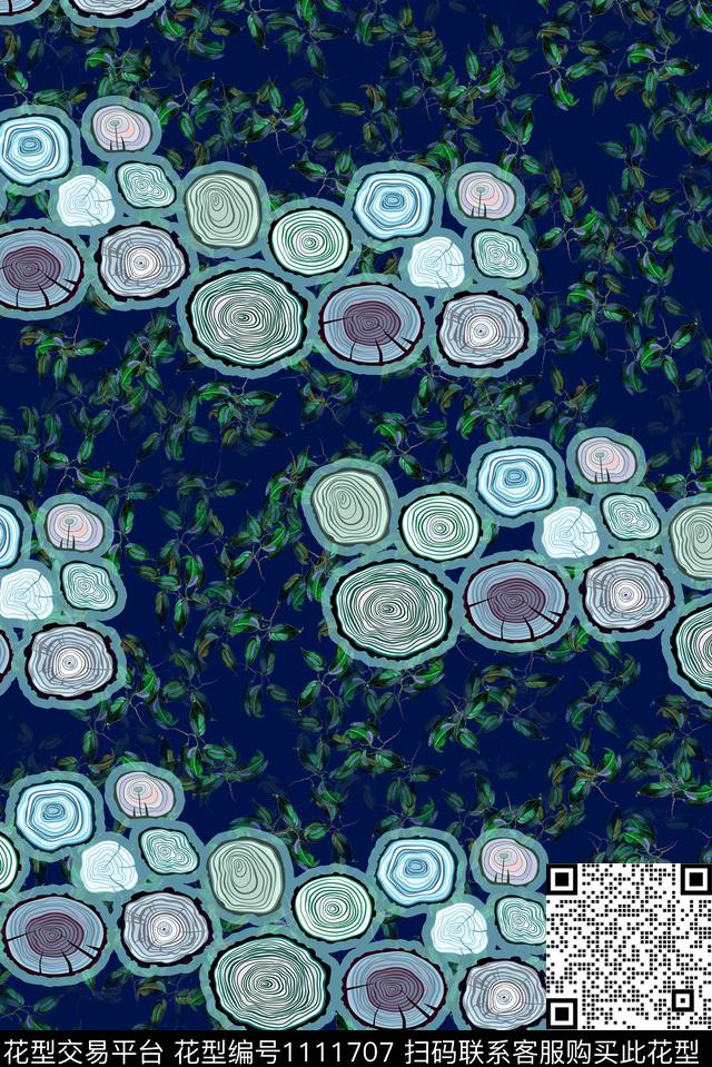 女装小碎花绿植树叶数码印花华亿平台下载（图片编号: 1111707） - 瓦栏（Walan）