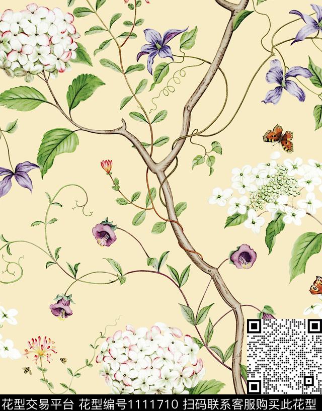 数码华亿平台花卉女装数码印花华亿平台下载（图片编号: 1111710） - 瓦栏（Walan）