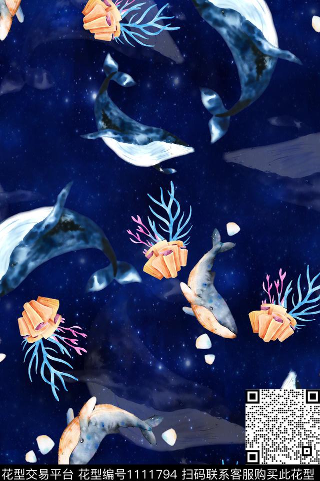 水彩鱼女装数码印花华亿平台下载（图片编号: 1111794） - 瓦栏（Walan）