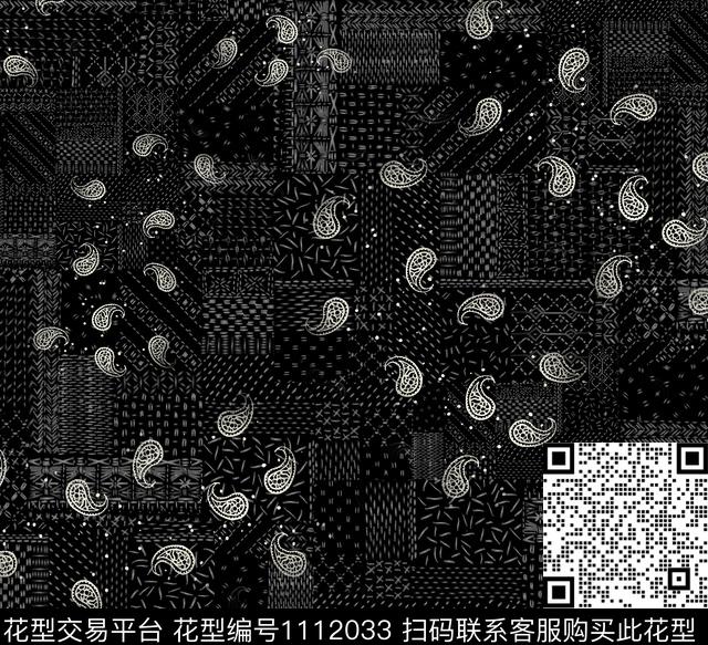 格子小碎花佩斯利数码印花华亿平台下载（图片编号: 1112033） - 瓦栏（Walan）