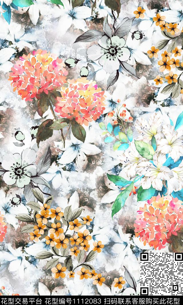 数码华亿平台大牌风花卉数码印花华亿平台下载（图片编号: 1112083） - 瓦栏（Walan）