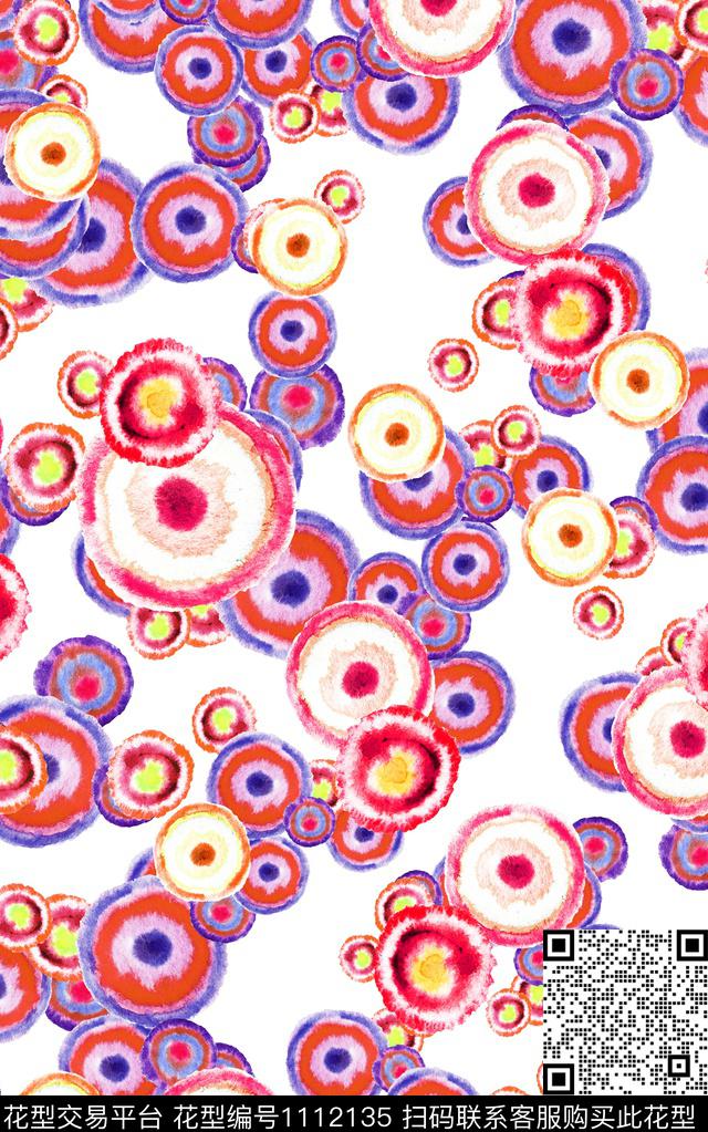 笔触肌理抽象数码印花华亿平台下载（图片编号: 1112135） - 瓦栏（Walan）