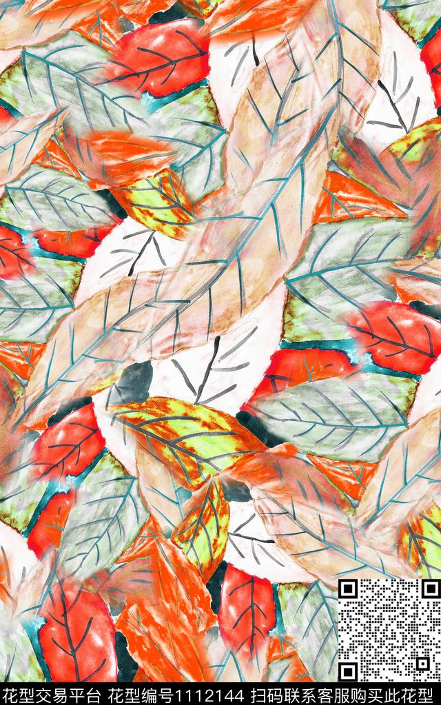 笔触肌理抽象数码印花华亿平台下载（图片编号: 1112144） - 瓦栏（Walan）